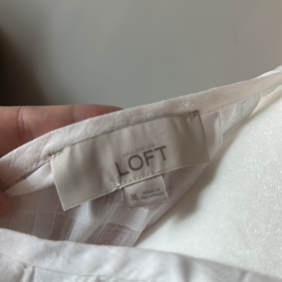 Loft Sheer White Top - Picture 5 of 7